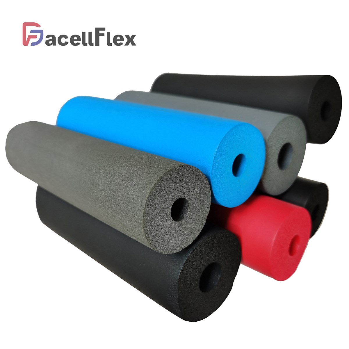 Dacellflex Factory Elastomeric NBR PVC Rubber Foam Closed Cell Thermal Insulation Colorful High Density Sound Insulation