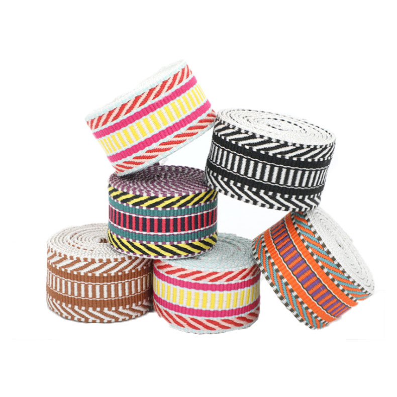 Manufacturer custom national style polyester ribbon all kinds of jacquard belt shoes clothing luggage accessories r