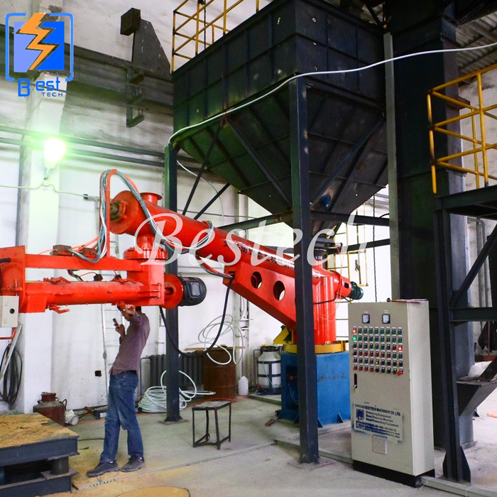 Cast steel selfhardening resin sand reclamation production line