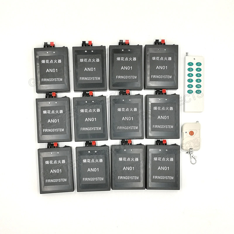 AN12 Programmable 12 cue remote control balloon fireworks igniter firing system