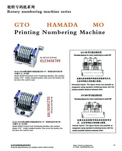 OFFSET PRINTING numbering machine