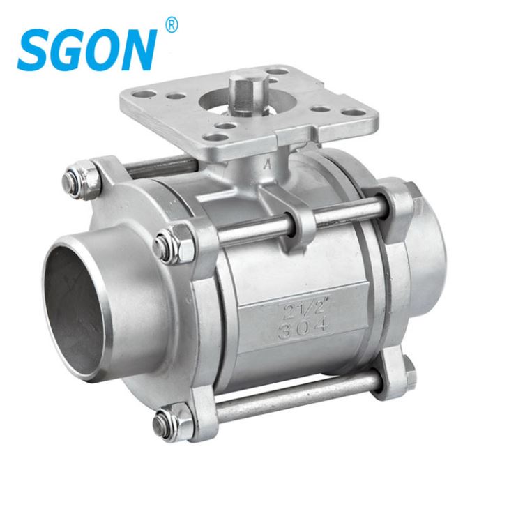 3PC Butt Weld Ball Valve Mounting Pad