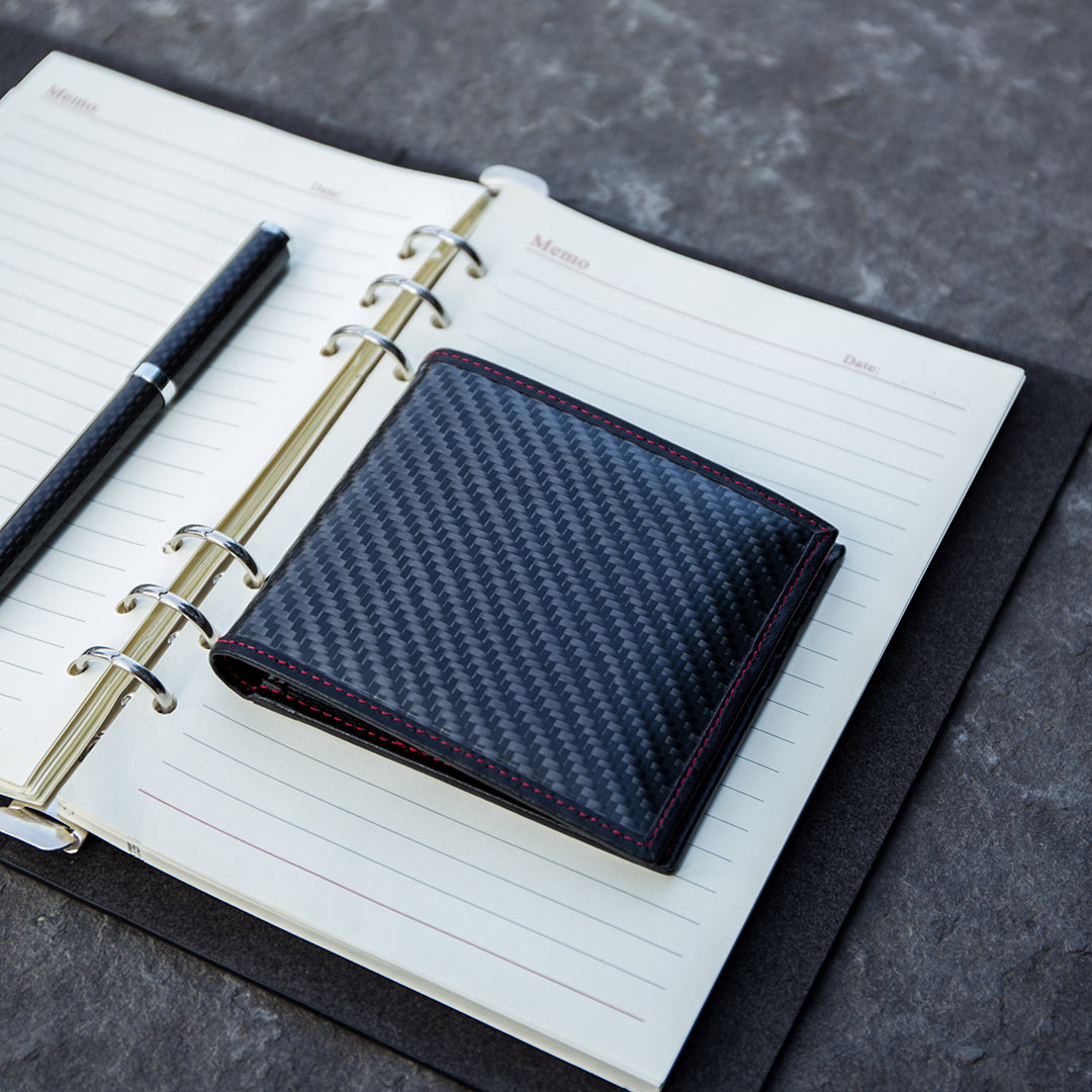 Fashionable Short Wallet Carbon Fiber High Quality
