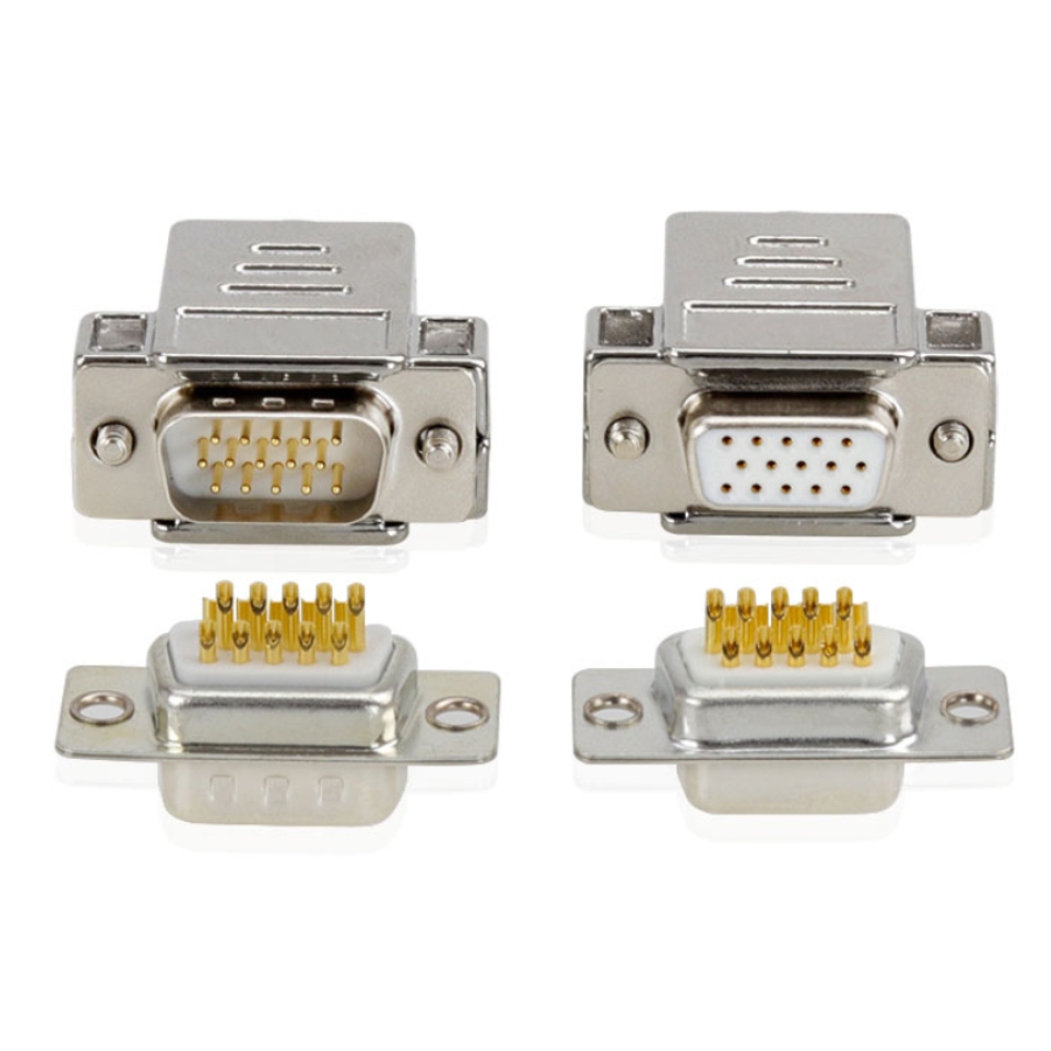 DSub 9 WayPin backshells vga connector housing 9 pin 15 pin vga adapter cable assembly connector