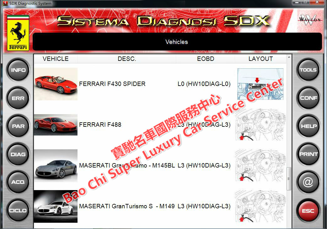 Ferrari Maserati SD2 SD3 SDX DEIS Diagnostic Tester Ferrari Maserati SD2 SD3 SDX DEIS Diagnostic Tester