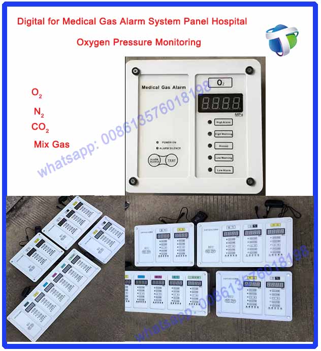 Digital for Medical Gas Alarm System Panel Hospital oxygen pressure Monitoring