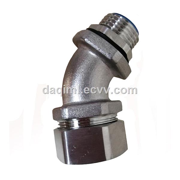 45 degree flexible conduit fittings stainless steel liquid tight connectors