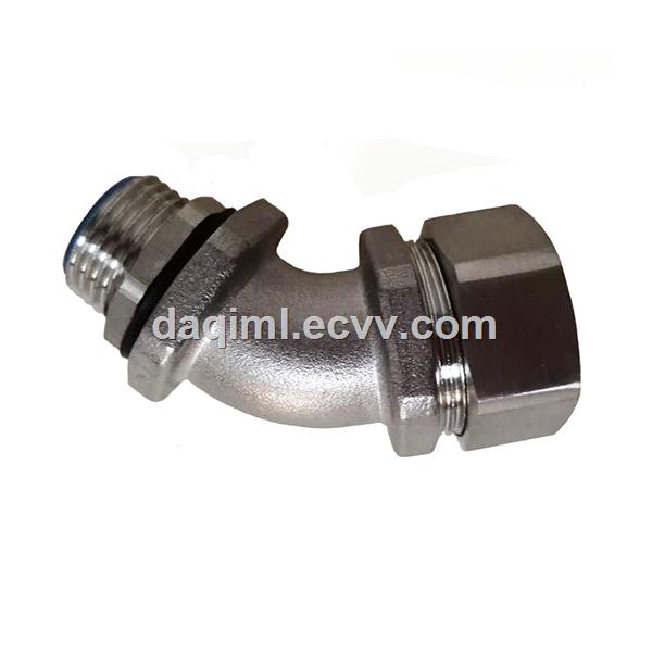 45 degree flexible conduit fittings stainless steel liquid tight connectors