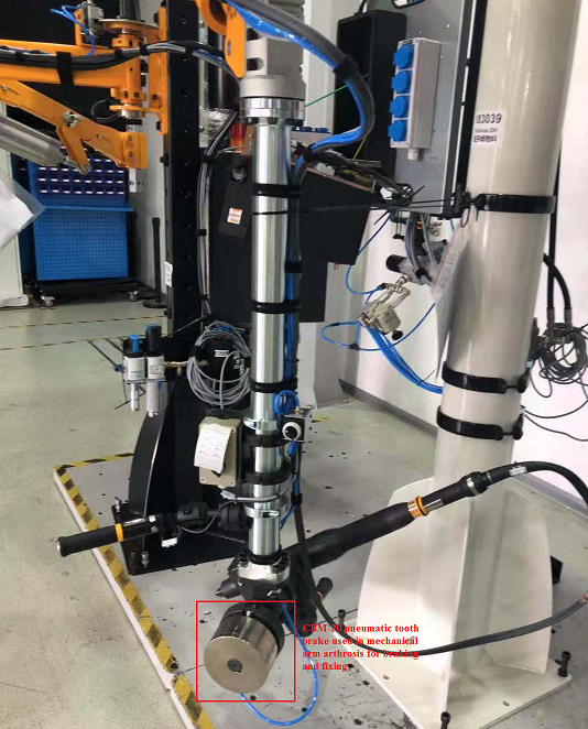 CBM pneumatic tooth brake used in robot arm
