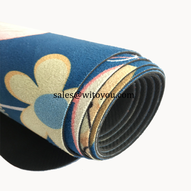 Natural Rubber Suede Yoga Mats eco friendly good for health