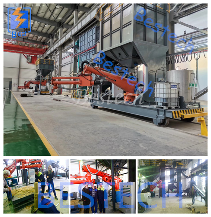 Continouse double arm resin sand mixer