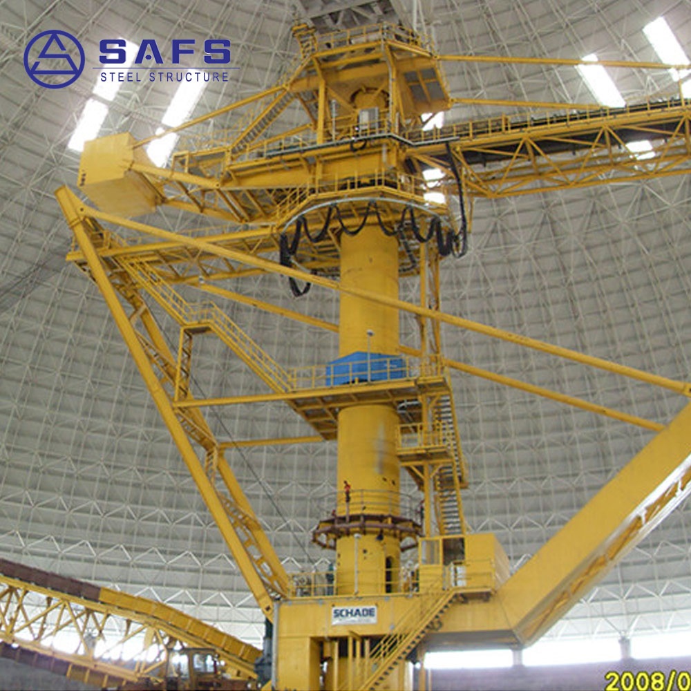 China Manufacture Dome steel structure Space Frame Construction Coal Storage Shed design