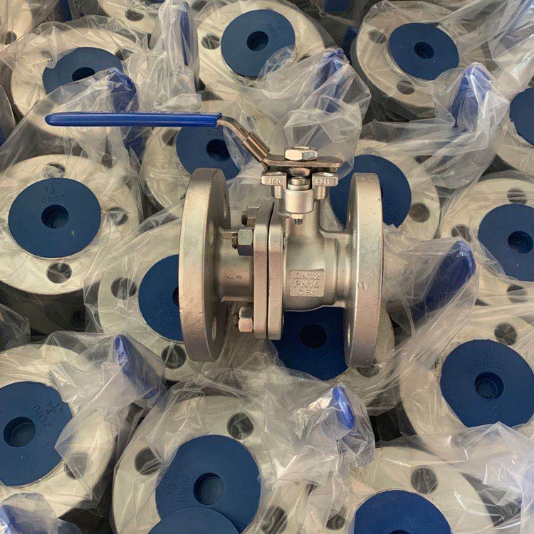 DIN 2pc flange ball valve PN16 stanless steel