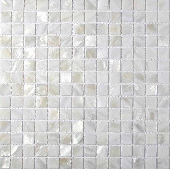 100 natural mother of pearl mosaic on mesh full white color China factory direct offer