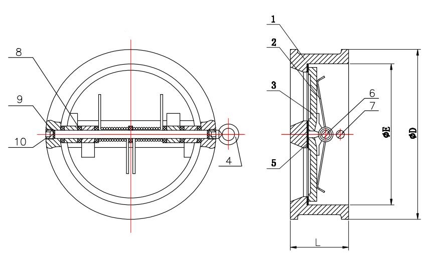 Double Disc Swing Check ValveNormal pressure