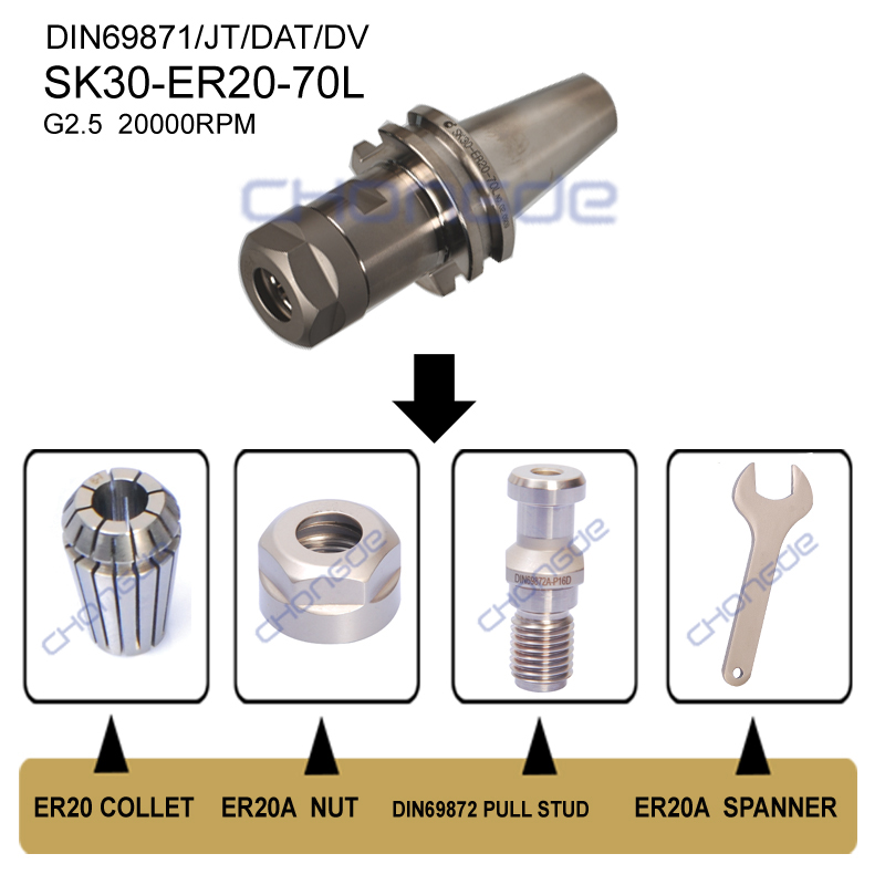 keyless chuck adapter SK30 ER32 collet chuck