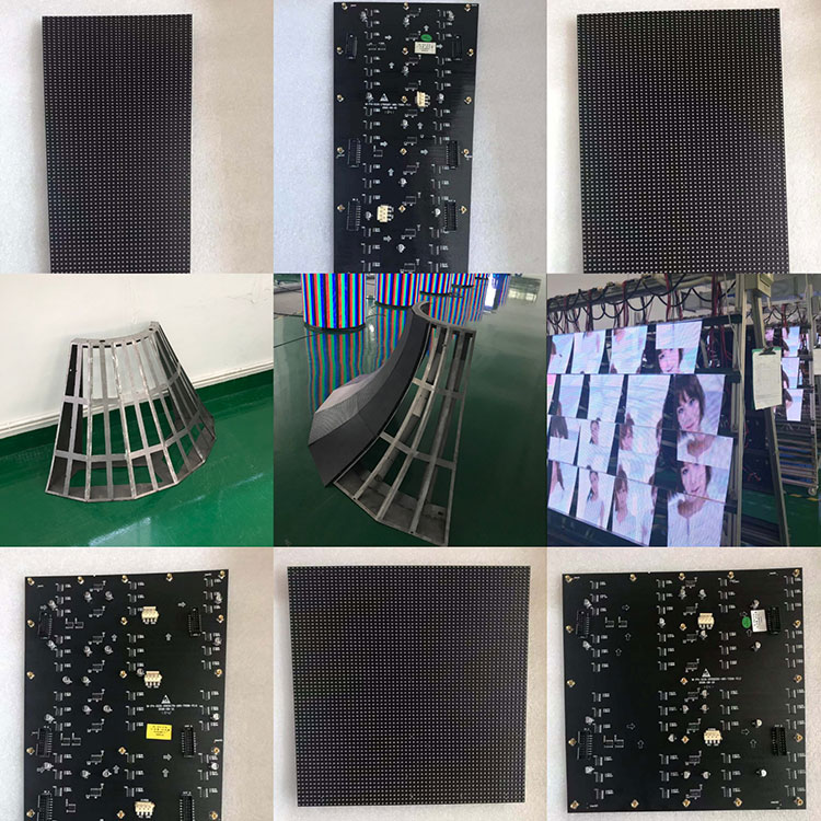 Customized Flexible LED Display P4 Indoor Trumpet Creative LED Screen