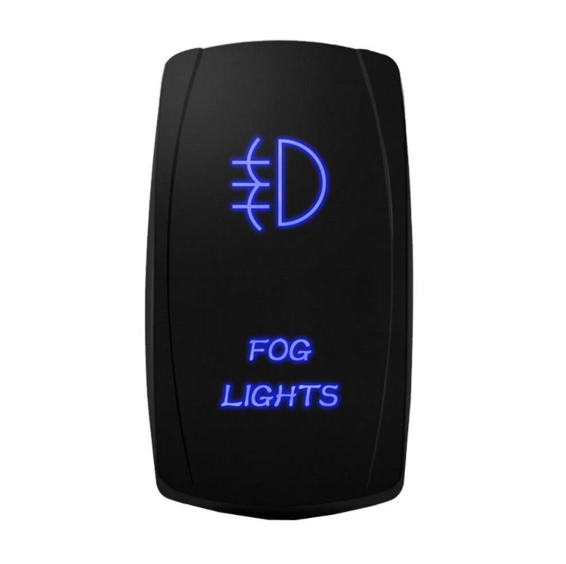12V to 24V Marine Boat Laser Engraved Rocker Switch 5 Pin On Off Dual led For Car Bus