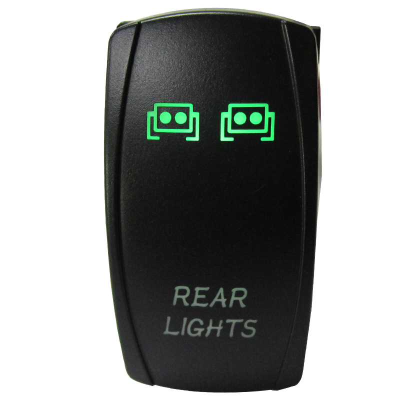 Environmental Green LED light bar ABS onoff and onoffon rocker switch with CE Certification