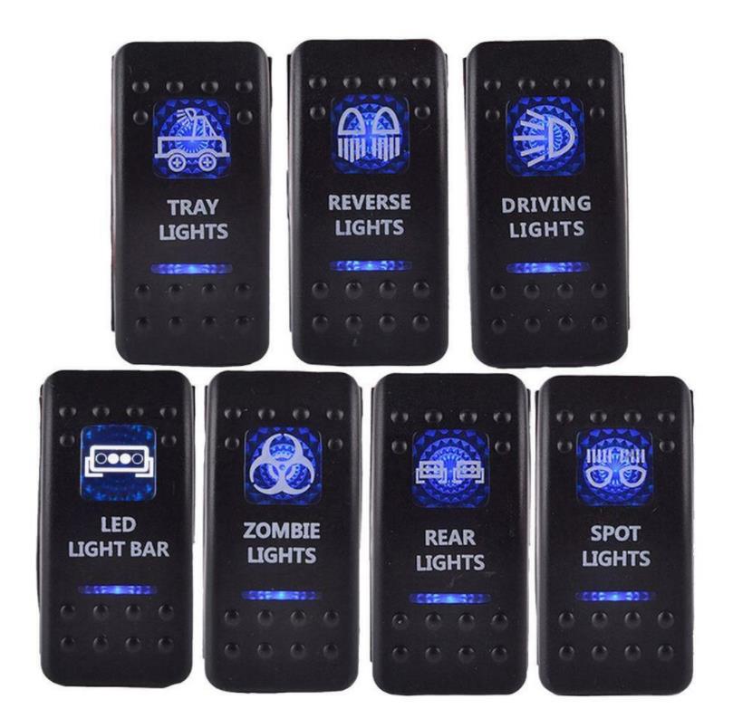 Hot Sales onoff 12V Waterproof Machine Printed Logo Dual Led Rocker Switch for Boat Car Truck RV Bus