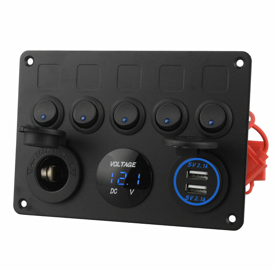 Waterproof LED Marine Switch Panel on off 12v marine auto rocker breaker panel mount