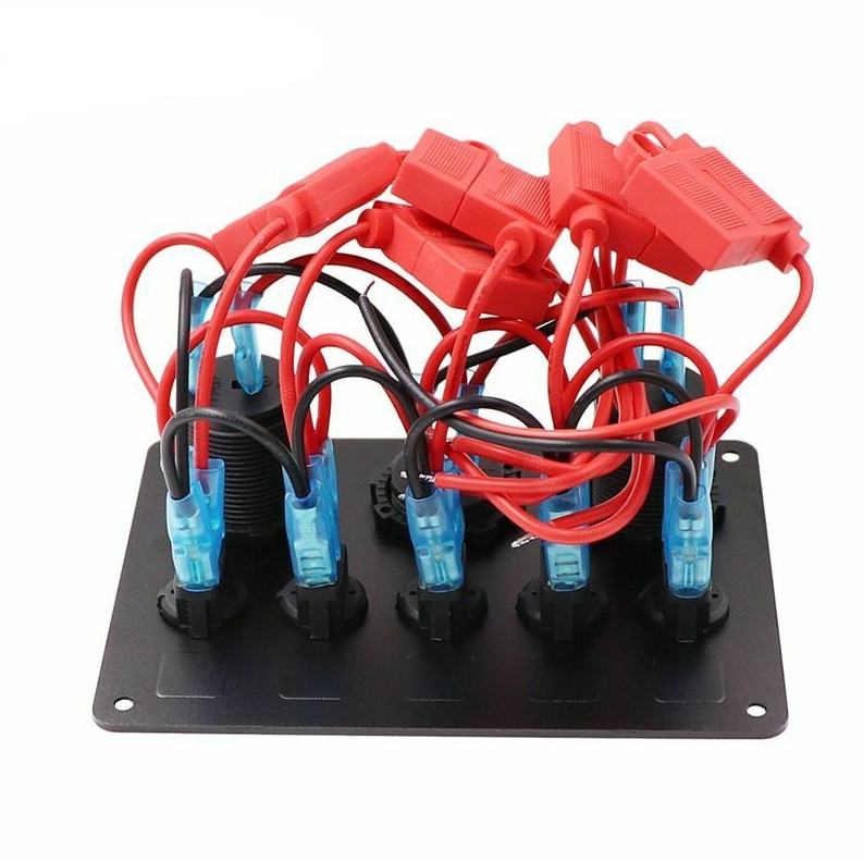 Waterproof LED Marine Switch Panel on off 12v marine auto rocker breaker panel mount