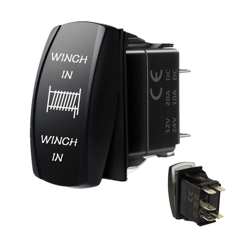 Waterproof illuminated 12V Boat Panel Mounting Dual Led Rocker Switch