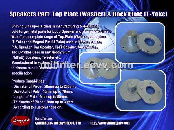 Professional OEM Manufacturer Forging Loudspeaker Parts Back Plates & Pot Yokes Made In Taiwan