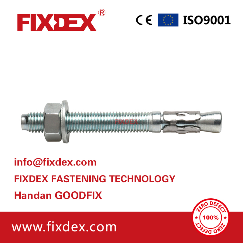 Carbon Steel Wedge Anchor Zinc Plated through bolt In Hebei Handan