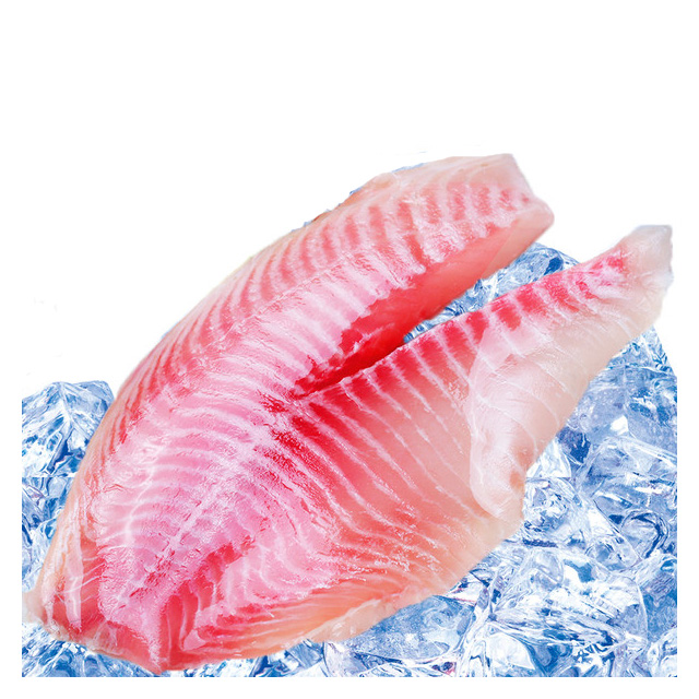 Frozen tilapia fillet skin on boneless fish