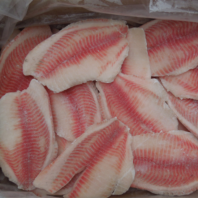 Frozen tilapia fillet skin on boneless fish