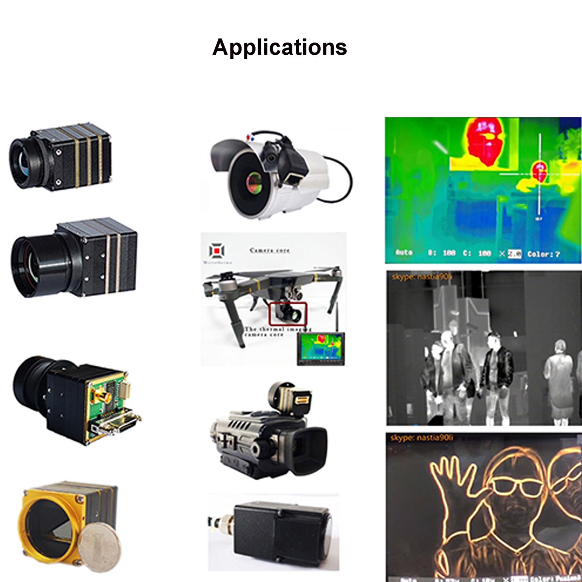 mini lwir thermal imaging night vision camera module for UAV drone