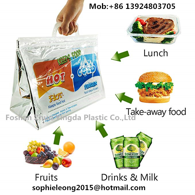 LDPE hot and cold shopping bag cooler bag thermal bag insulated bag