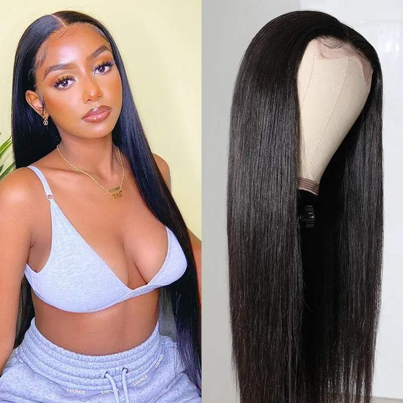 9A Garde 13x4 Lace Front Human Hair Wigs Pre Plucked Brazilian Straight Virgin Hair Lace Frontal Wig For Black Women