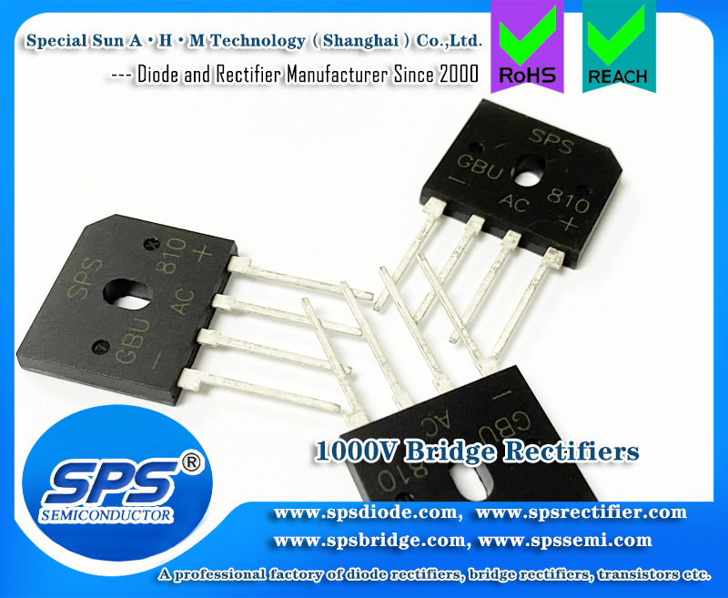 SPS 10A 800V Glass Passivated Single Phase Bridge Rectifier Through Hole GBU810