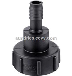 IBC Fittings DIN61 2 IBC Tank Adapter Plastic Drum CouplingAdaptor with 12 34 1 112134 and 2 Hose Barb