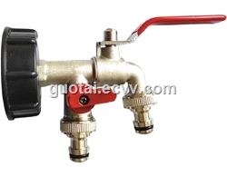 2 S60x6 IBC Water Tank Garden Hose Adapter Fittings with Switch IBC Faucet Tap Spigot