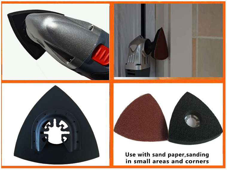 Oscillating Multitool Triangular Sanding Pad for Grinding