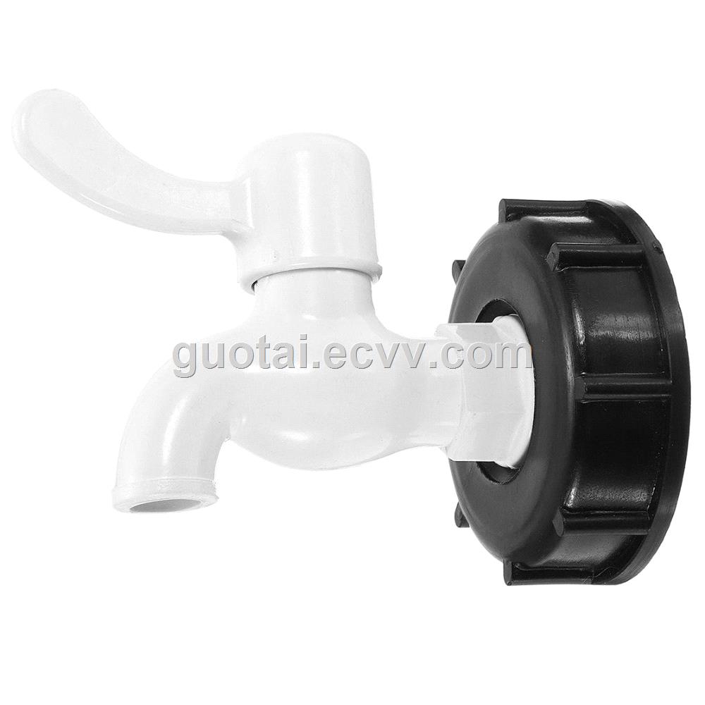 2 S60x6 IBC Water Tank Garden Hose Adapter Fittings With Switch IBC Faucet Tap Spigot