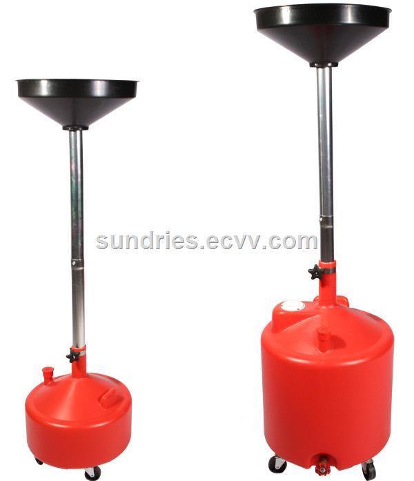 8 Gallon Adjustable Plastic Waste Oil Lift Drain with Casters