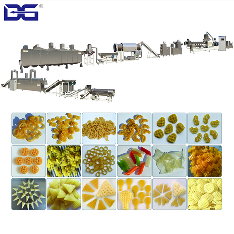 2d 3d pellet fryums production line food extruder