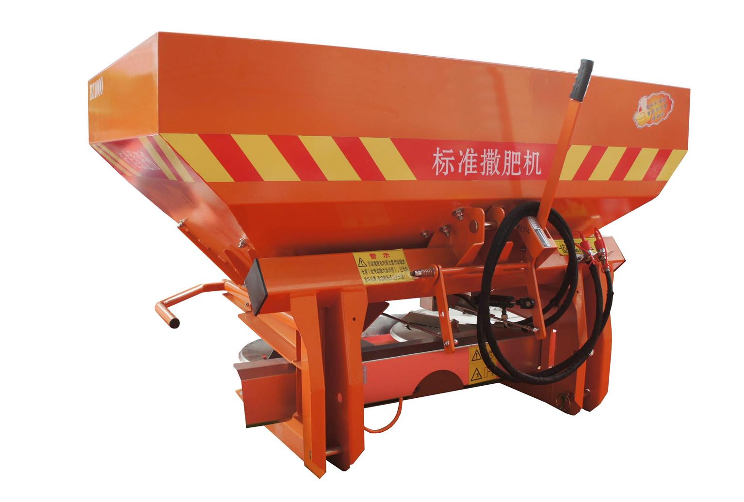 Farm tractor mounted stainless steel fertilizer spreaders