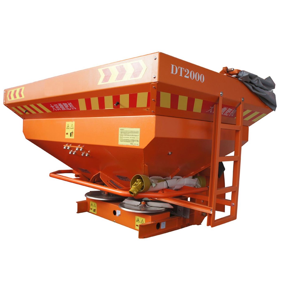 Farm tractor mounted stainless steel fertilizer spreaders