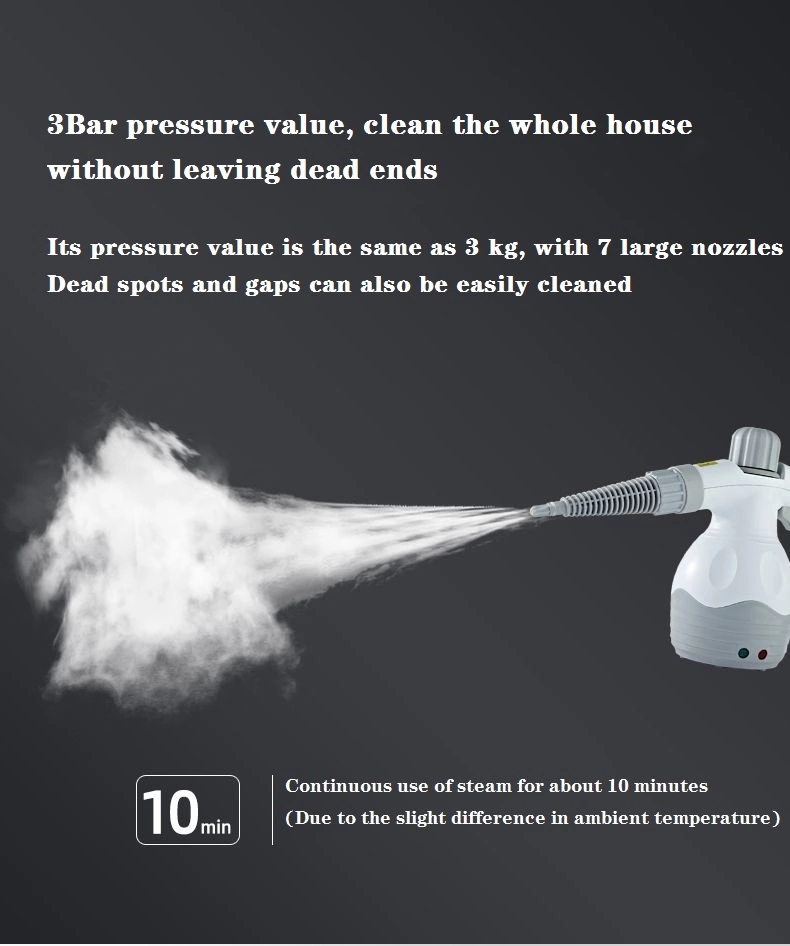Electric Steam Cleaner Portable Handheld Steamer Household Home Office Room Cleaning Appliances Attachments Kitchen Brus