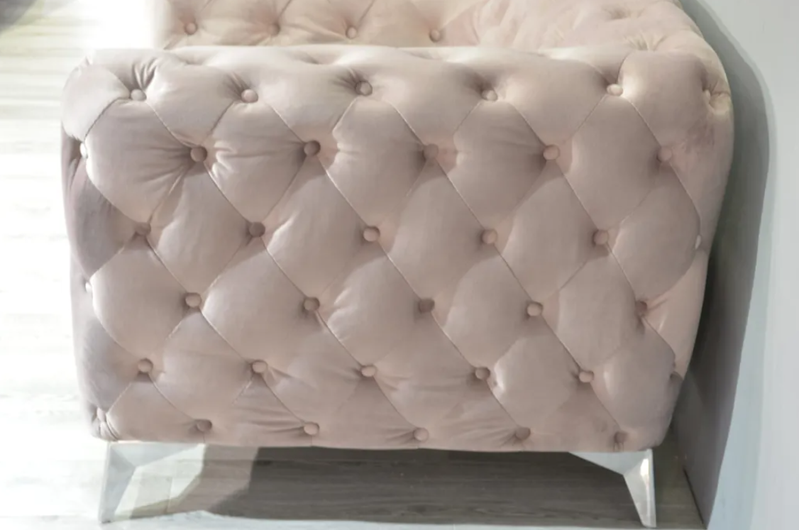 Glamorous Velvet Upholstered Sofa Couch