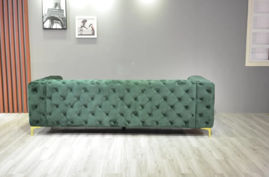 Glamorous Velvet Upholstered Sofa Couch