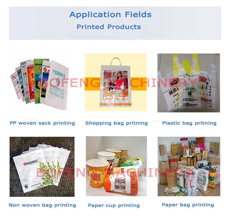 4 Color High Speed Roll to Roll HDPEPE Plastic Bag FlexoFlexographic Printing Machine