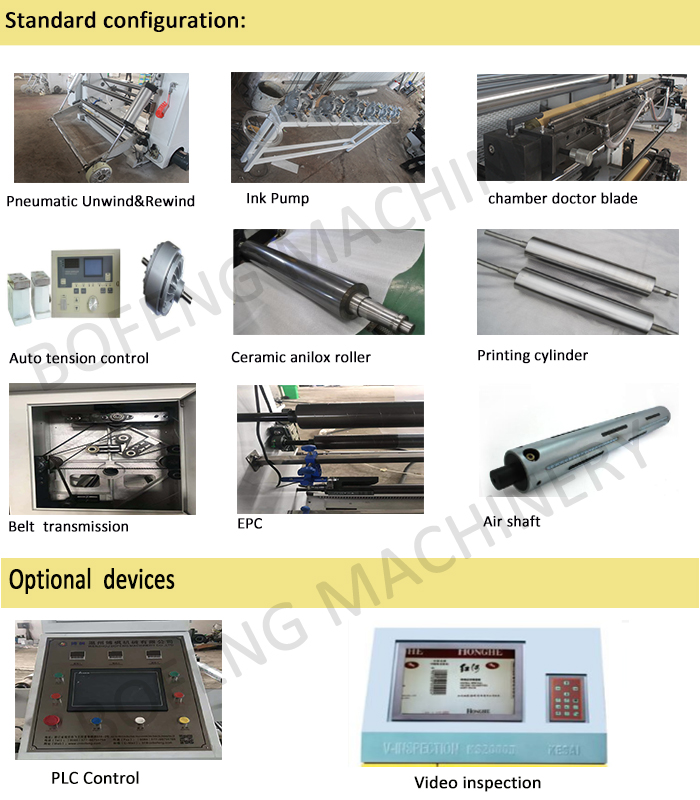 4 Color High Speed Roll to Roll HDPEPE Plastic Bag FlexoFlexographic Printing Machine