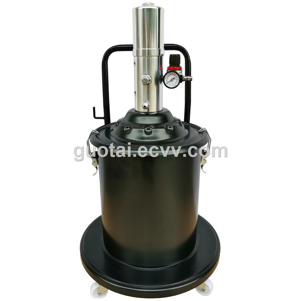 20 Liter Air Operated Grease Bucket Pump 20L Wheeled High Pressure Pneumatic Lubricator Machine