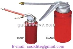 Metal Oiler Dispenser 250CC Hand Held Steel Lubricant Oil Can Hydraulic Finger Pump